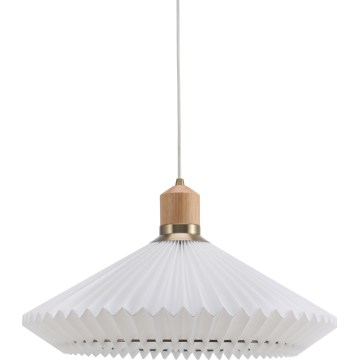 Halo Design 744268 - Suspension sur câble PARIS 1xE27/60W/230V Ø 56 cm blanc/laiton/chêne