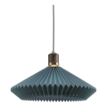 Halo Design 744275 - Kabelhanglamp PARIS 1xE27/60W/230V Ø 56 cm blauw/messing/eiken
