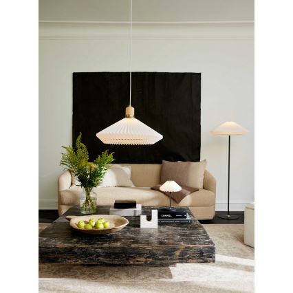 Halo Design 745043 - Lampadaire PARIS 1xE27/40W/230V noir/blanc/chêne