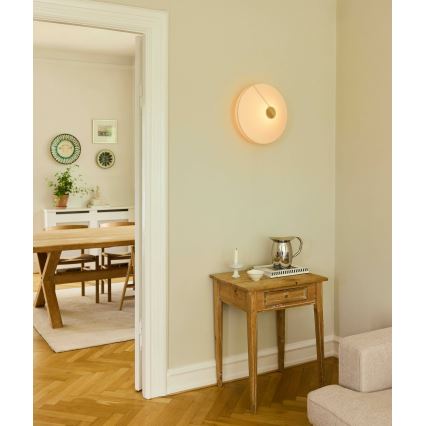 Halo Design 745111 - Applique murale PARIS 1xE27/40W/230V Ø 56 cm crème/chêne