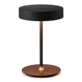 Halo Design 745777 - LED-dimbare oplaadbare tafellamp ON THE MOVE LED/2,5W/4000 mAh zwart/hout