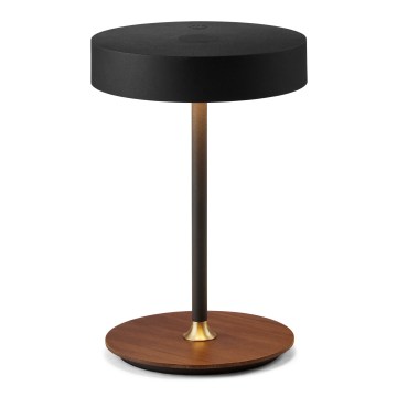 Halo Design 745777 - LED-dimbare oplaadbare tafellamp ON THE MOVE LED/2,5W/4000 mAh zwart/hout
