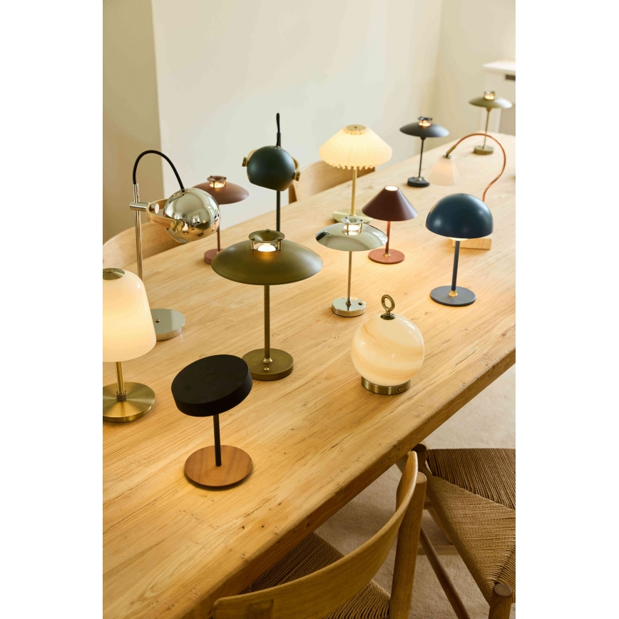 Halo Design 746149 - LED-dimbare oplaadbare buitentafellamp MINI STEPP LED/1,8W/1600 mAh IP44 messing