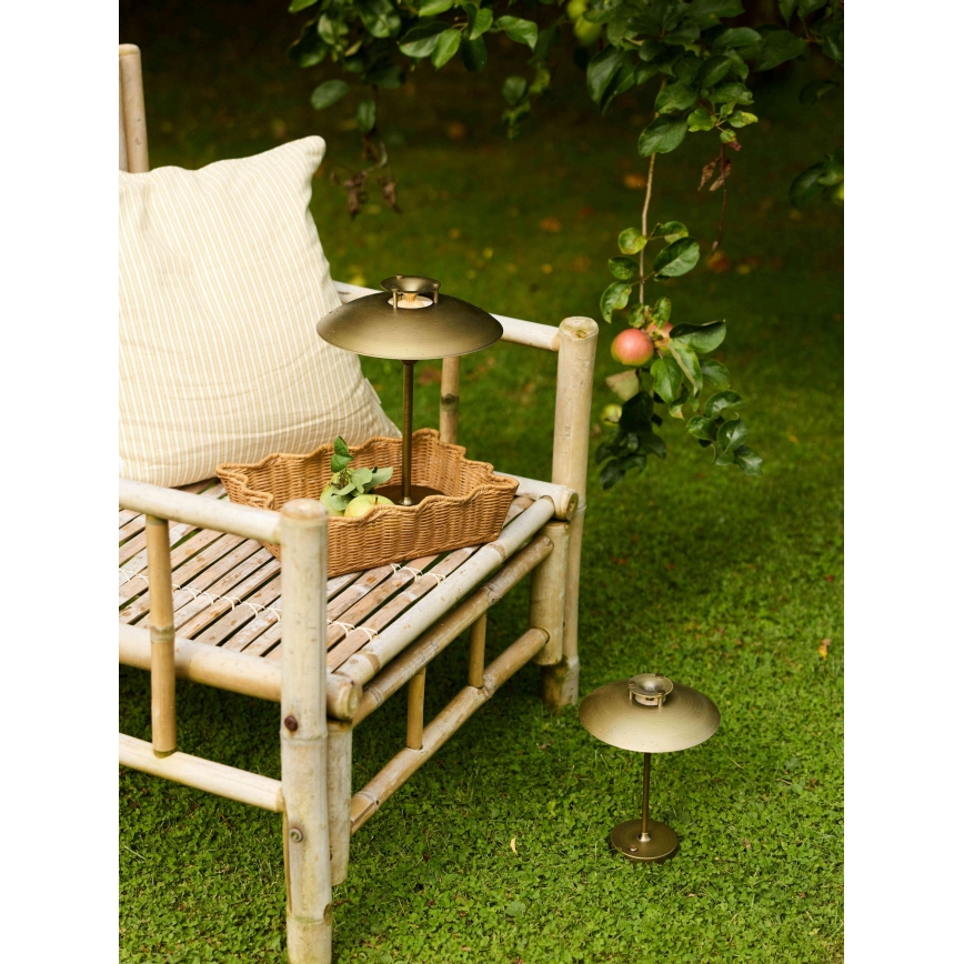 Halo Design 746149 - Lampe de table d'extérieur rechargeable et dimmable MINI STEPP LED, 1,8 W, 1600 mAh, IP44, laiton