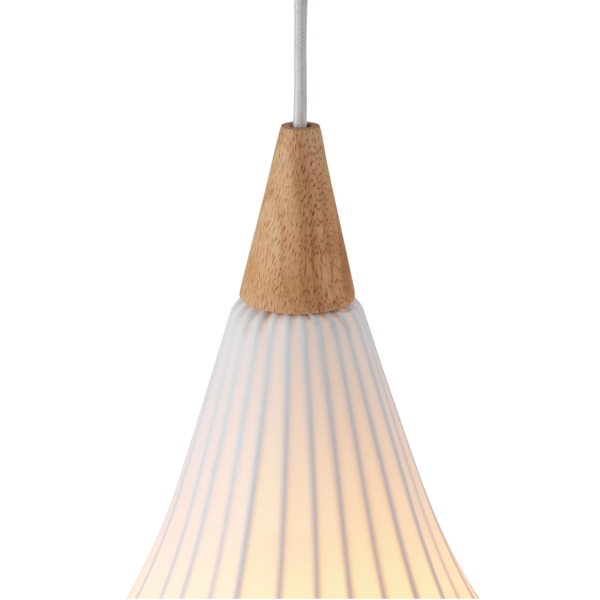 Halo Design 746262 - Hanglamp aan snoer DROPS 1xE27/40W/230V Ø 30 cm wit/eiken