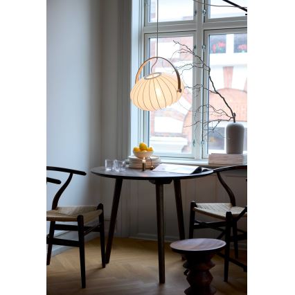 Halo Design 746347 - Hanglamp aan kabel DC 1xE27/40W/230V Ø 40 cm wit/eiken