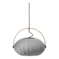 Halo Design 746354 - Hanglamp met kabel DC 1xE27/40W/230V Ø 40 cm grijs/eiken