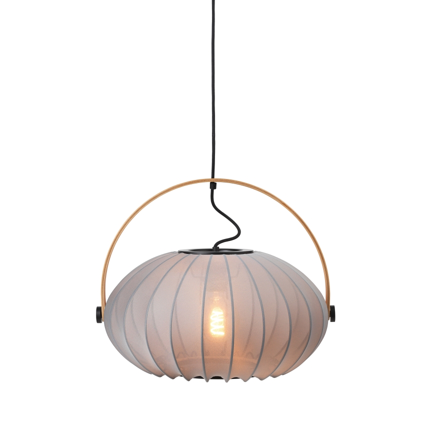 Halo Design 746354 - Hanglamp met kabel DC 1xE27/40W/230V Ø 40 cm grijs/eiken