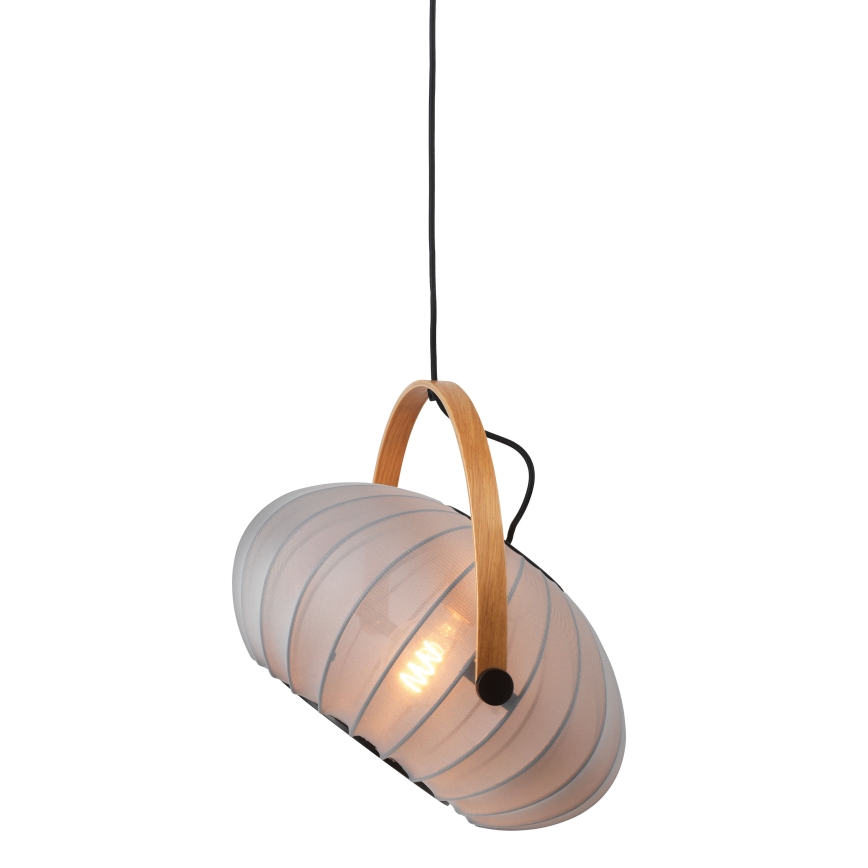 Halo Design 746354 - Suspension sur câble DC 1xE27/40W/230V Ø 40 cm gris/chêne