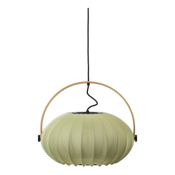 Halo Design 746361 - Hanglamp aan kabel DC 1xE27/40W/230V Ø 40 cm groen/eiken