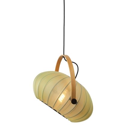 Halo Design 746361 - Hanglamp aan kabel DC 1xE27/40W/230V Ø 40 cm groen/eiken