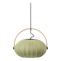 Halo Design 746361 - Suspension sur câble DC 1xE27/40W/230V Ø 40 cm vert/chêne