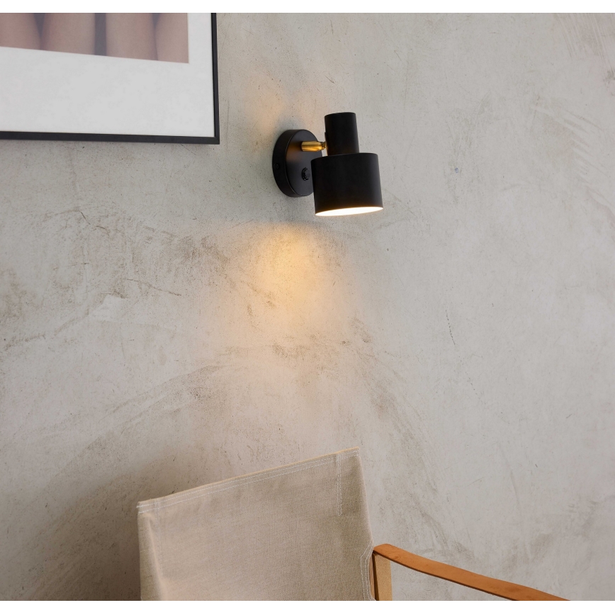 Halo Design 746880 - Wandspot VOGUE 1xE27/40W/230V zwart/messing