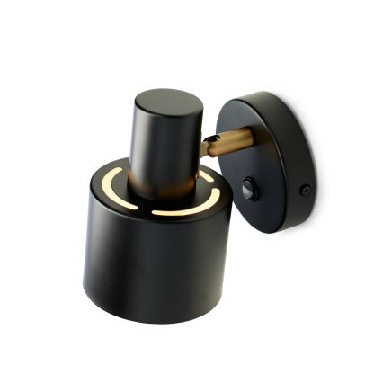 Halo Design 746880 - Wandspot VOGUE 1xE27/40W/230V zwart/messing