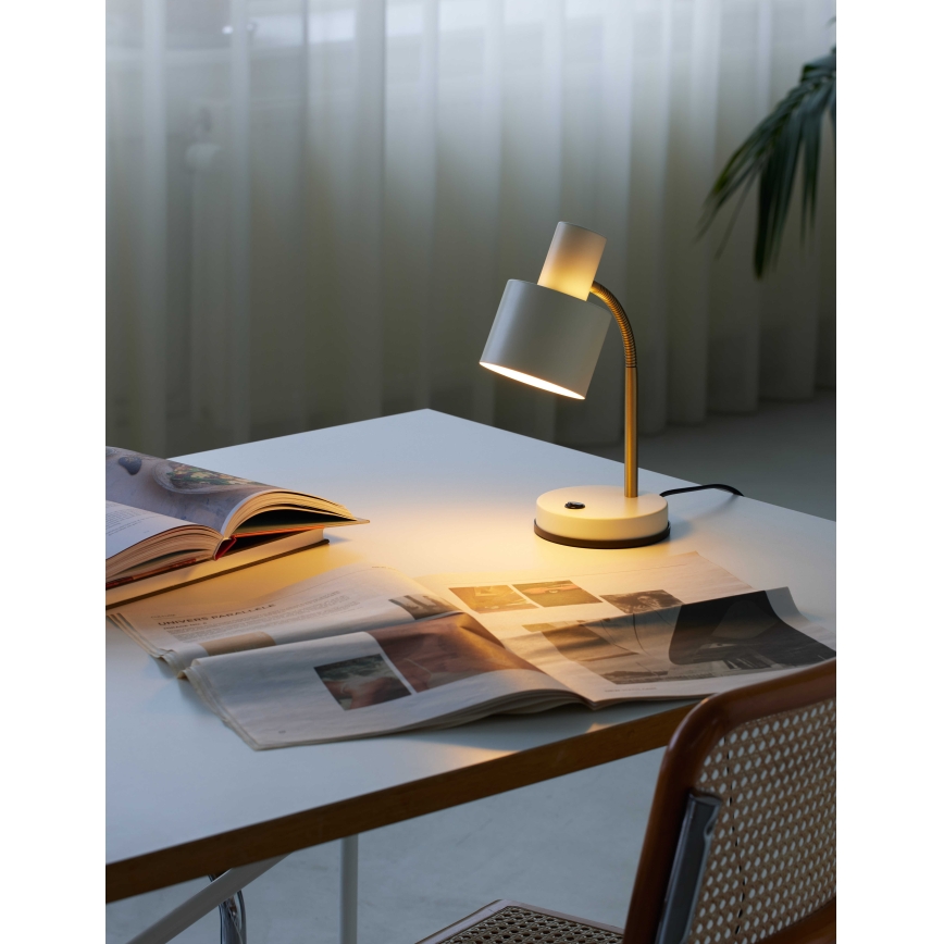 Halo Design 746910 - Tafellamp VOGUE 1xE27/40W/230V crème/messing