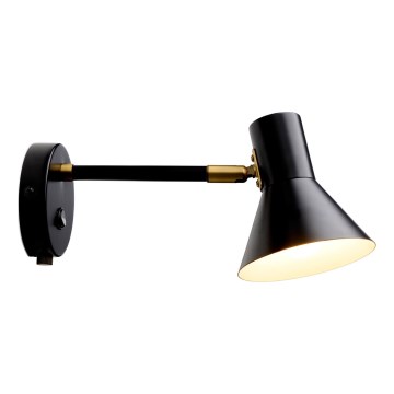 Halo Design 747450 - Applique murale STYLE 1xE14/25W/230V noir/laiton