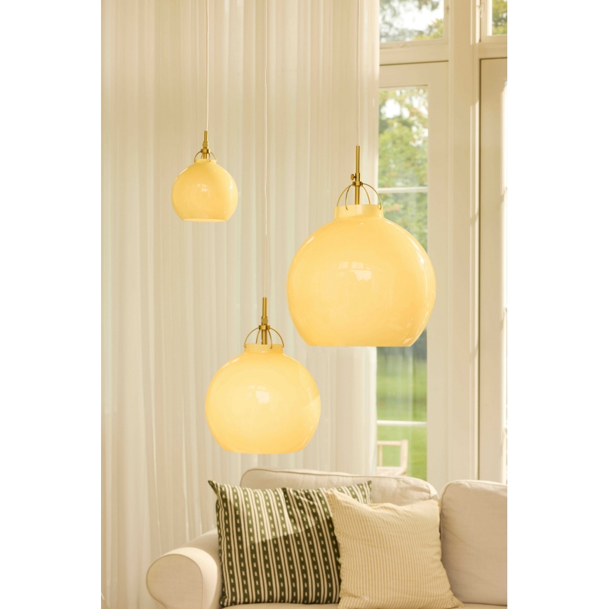 Halo Design 747931 - Hanglamp aan kabel TOSCANA 1xG9/28W/230V Ø 18 cm beige/messing