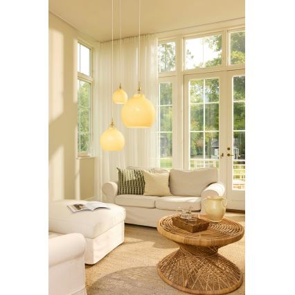 Halo Design 747931 - Hanglamp aan kabel TOSCANA 1xG9/28W/230V Ø 18 cm beige/messing