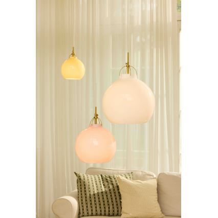 Halo Design 748068 - Hanglamp met kabel TOSCANA 1xE27/40W/230V Ø 36 cm crème/messing