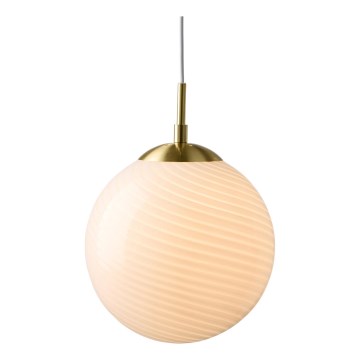 Halo Design 748341 - Pendellamp met kabel CANDY 1xE27/25W/230V Ø 20 cm crème/messing