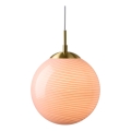 Halo Design 748372 - Suspension sur câble CANDY 1xE27/25W/230V Ø 20 cm rose/laiton