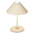 Halo Design 800773 - Lampe de table d'extérieur rechargeable HYGGE, LED dimmable, 3 W, 4000 mAh, IP54, crème