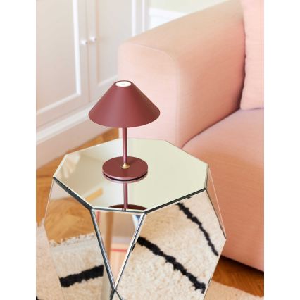 Halo Design 800834 - Lampe de table d'extérieur LED dimmable rechargeable HYGGE LED/3W/4000 mAh IP54 bordeaux