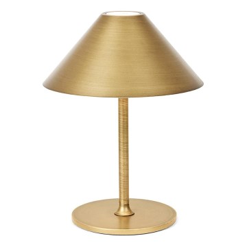 Halo Design 800841 - Lampe de table extérieure rechargeable HYGGE à LED dimmable, 3 W, 4 000 mAh, IP54, laiton