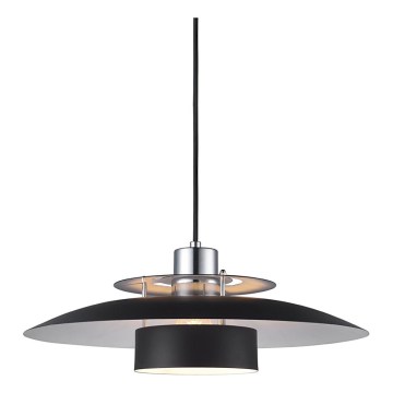 Halo Design 990259 - Hanglamp SORUP met kabelophanging, 1x E27/40W/230V, Ø 40 cm, zwart/glanzend chroom