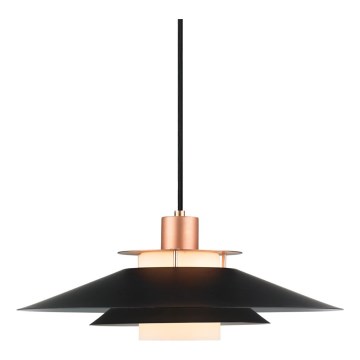 Halo Design 990785 - Suspension RIVOLI sur câble 1xE27/40W/230V Ø 40 cm noir/cuivré