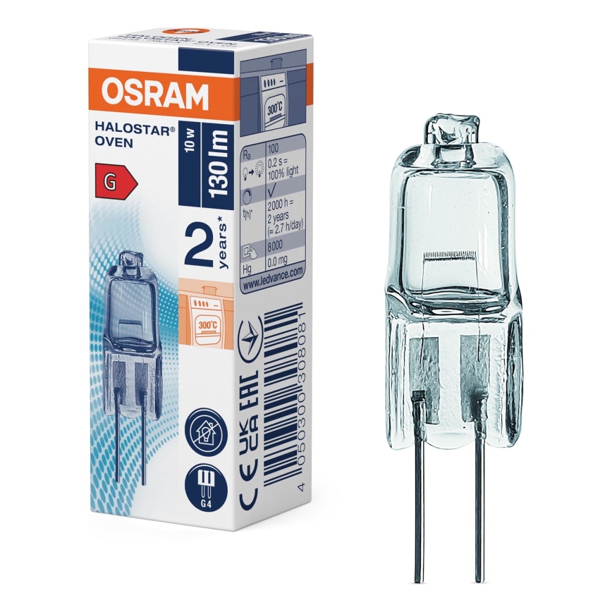HALOSTAR G4/10W/12V 2700K ovenlamp - Osram