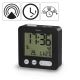Hama - Alarm clock with LCD display and thermometer 2xAAA black
