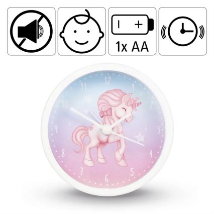Hama - Children's alarm clock 1xAA unicorn