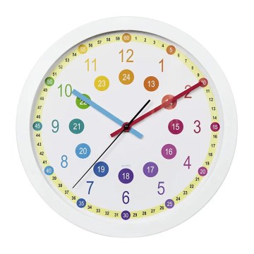 Hama - Horloge murale enfant 1xAA coloré