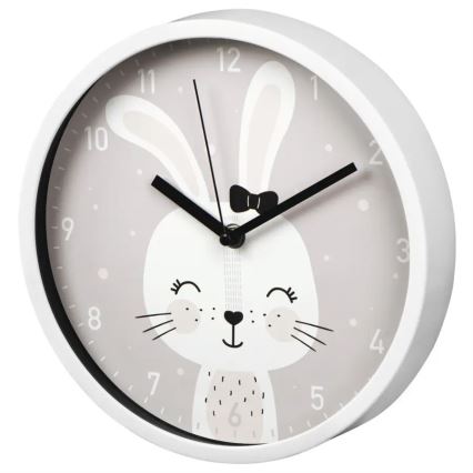 Hama - Horloge murale pour enfants 1xAA lapin