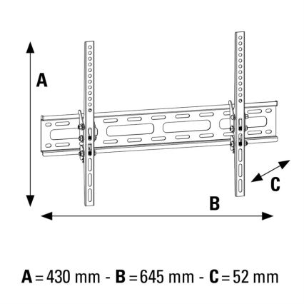 Hama - Kantelbare wandhouder voor TV 32-75" zwart