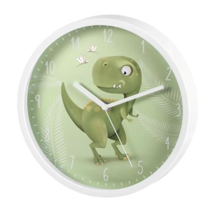 Hama - Kinderwandklok 1xAA dinosaurus