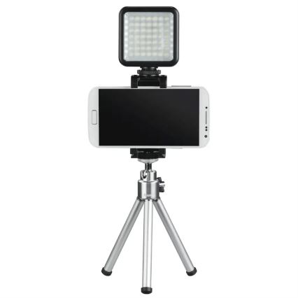 Hama - LED Dimbaar licht voor telefoons, camera's en videocamera's LED/5,5W/2xAA