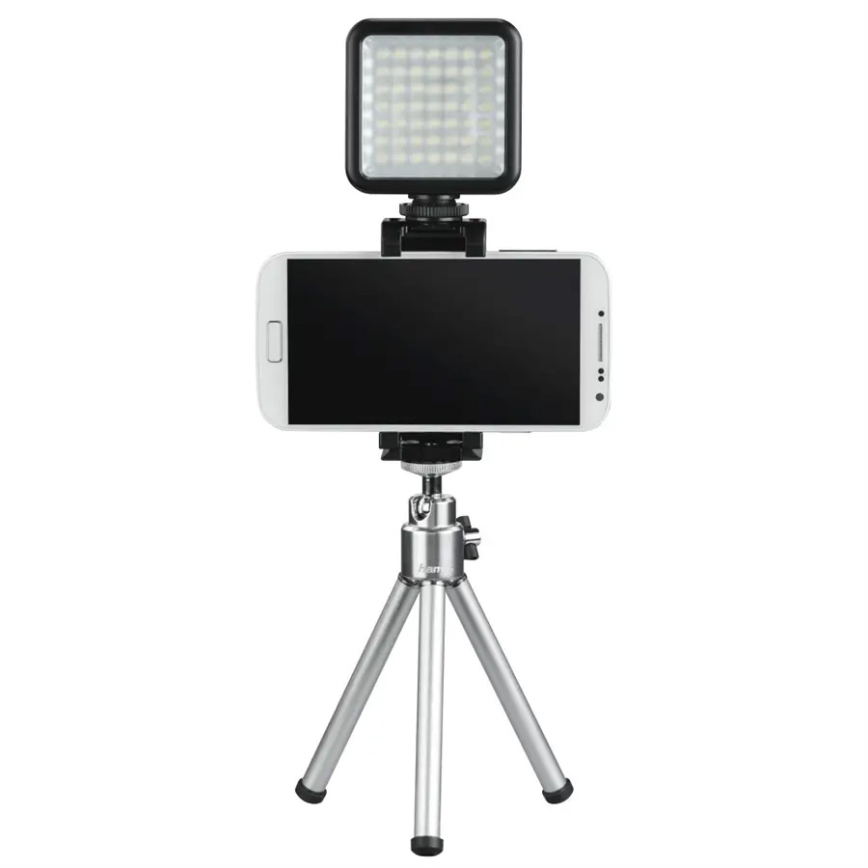 Hama - LED Dimbaar licht voor telefoons, camera's en videocamera's LED/5,5W/2xAA