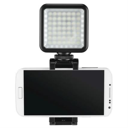 Hama - LED Lumière à intensité variable pour téléphones, appareils photo et caméras LED/5,5W/2xAA