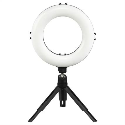 Hama - Ring light LED à intensité variable avec trépied LED/7,7W/5V d. 21 cm + Télécommande