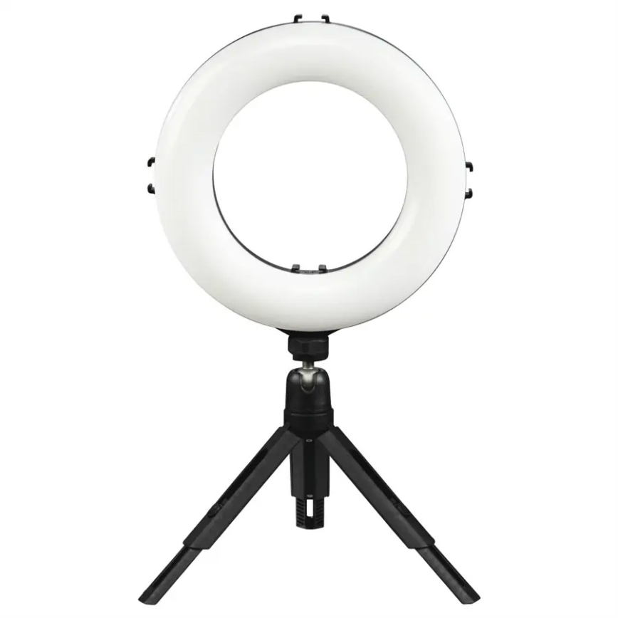 Hama - Ring light LED à intensité variable avec trépied LED/7,7W/5V d. 21 cm + Télécommande