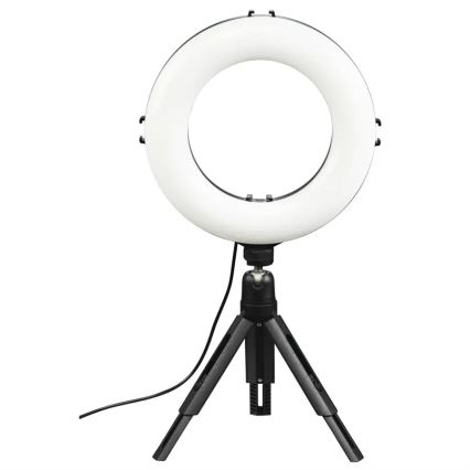 Hama - Ring light LED à intensité variable avec trépied LED/7,7W/5V d. 21 cm + Télécommande