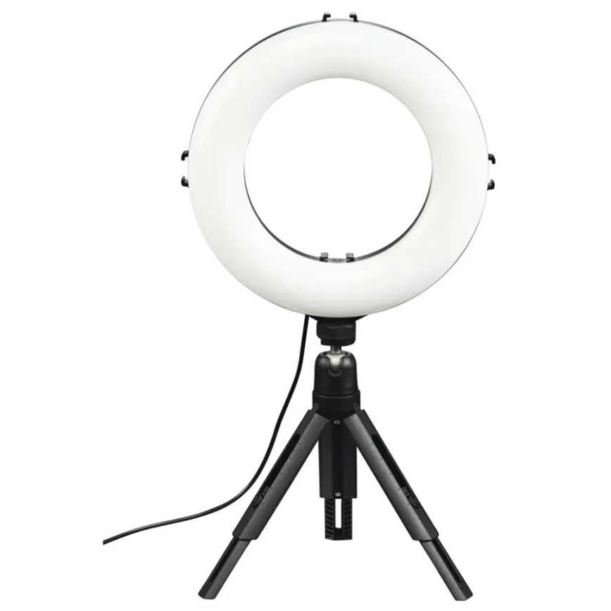 Hama - Ring light LED à intensité variable avec trépied LED/7,7W/5V d. 21 cm + Télécommande