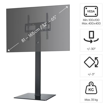 Hama - Support de sol pour TV 32-65 noir
