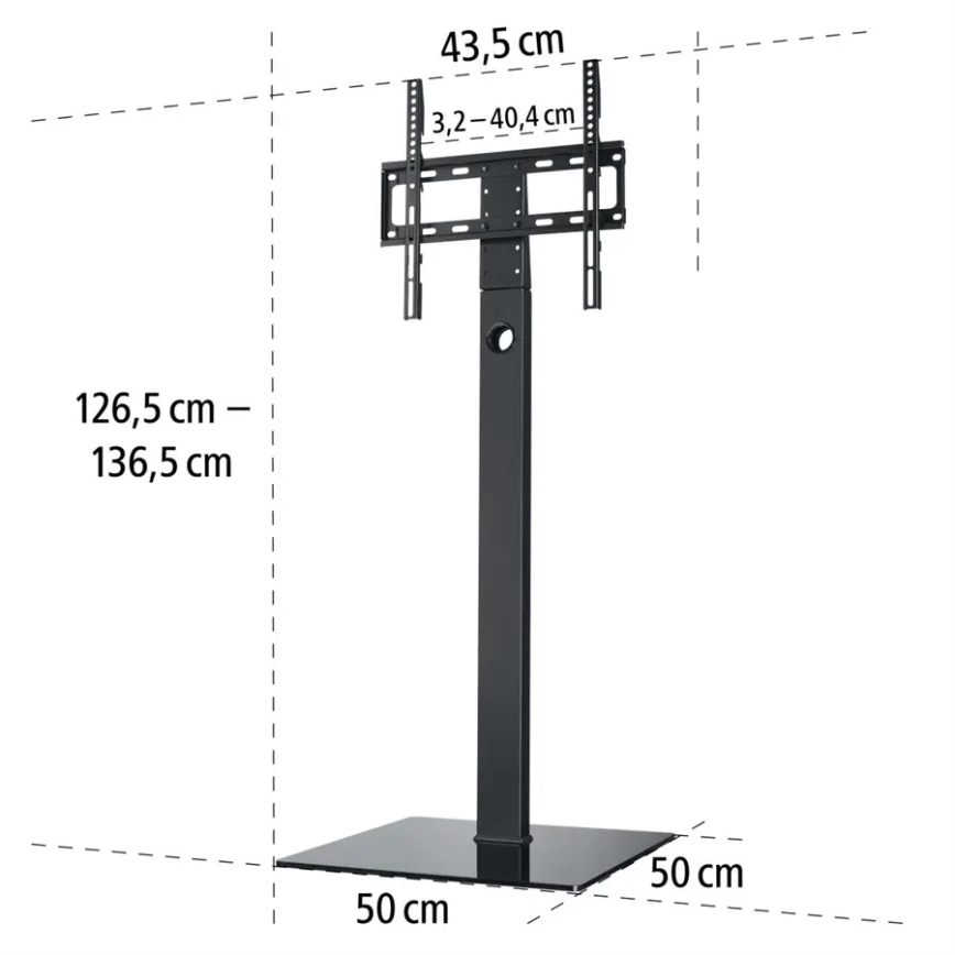 Hama - Support de sol pour TV orientable 32-65" noir
