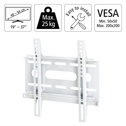 Hama - Support mural pour TV 19-37" blanc