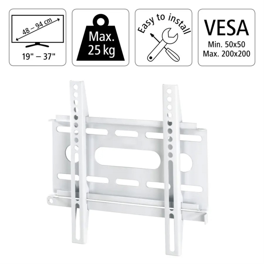 Hama - Support mural pour TV 19-37" blanc