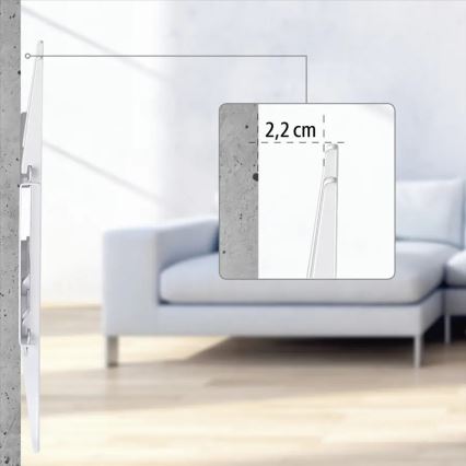 Hama - Support mural pour TV 19-37" blanc