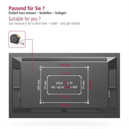 Hama - Support mural pour TV avec bras articulé 32-65" noir